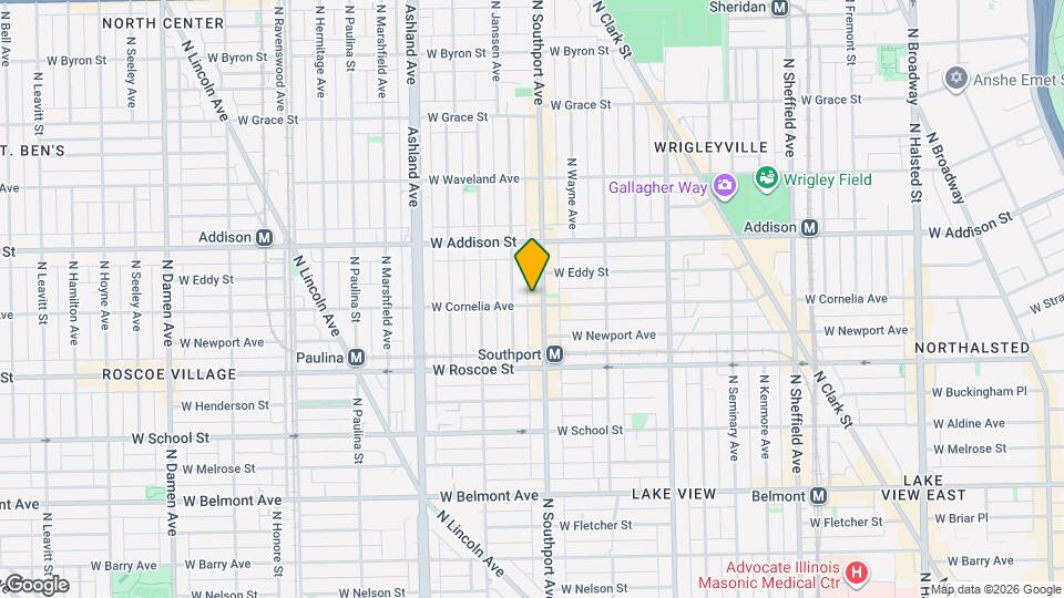 1406 W Cornelia Ave, Unit 1 Mapa y Detalles de la Ubicación