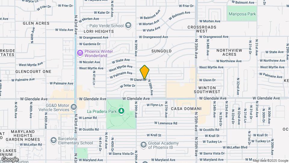 3813 W Glenn Dr Map and Location Details