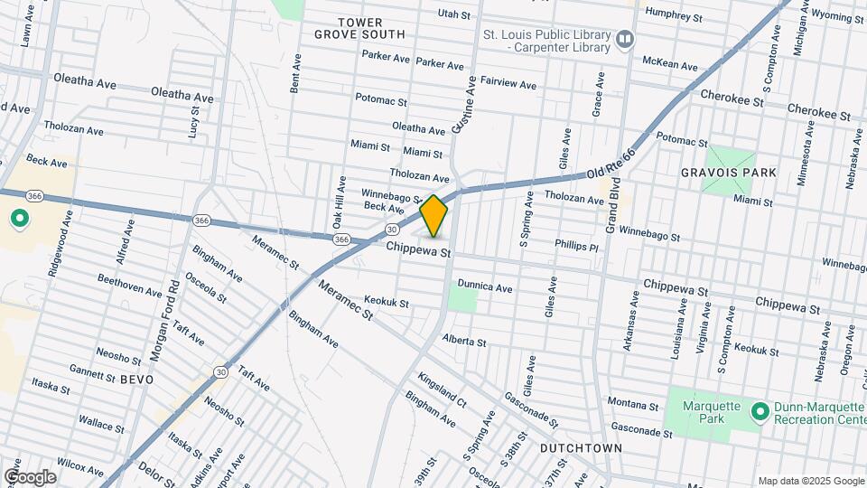 3923 Chippewa St Mapa y Detalles de la Ubicación