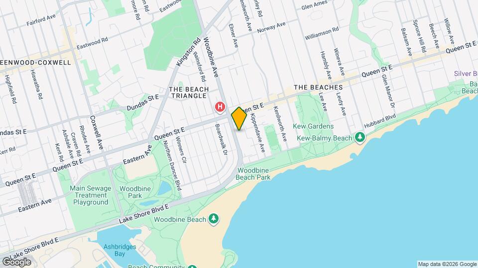 123 Woodbine Ave Map and Location Details