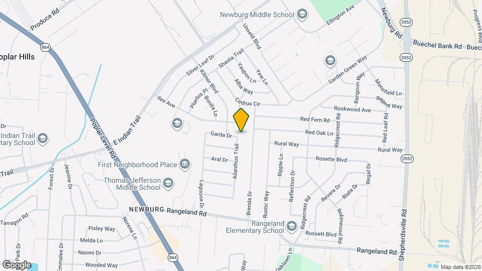 5401 Ailanthus Trail Map and Location Details