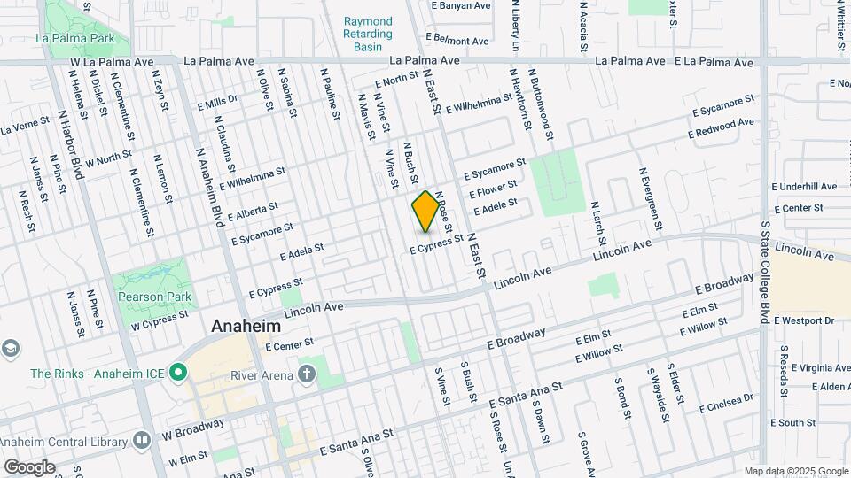 307 N Bush St Map and Location Details
