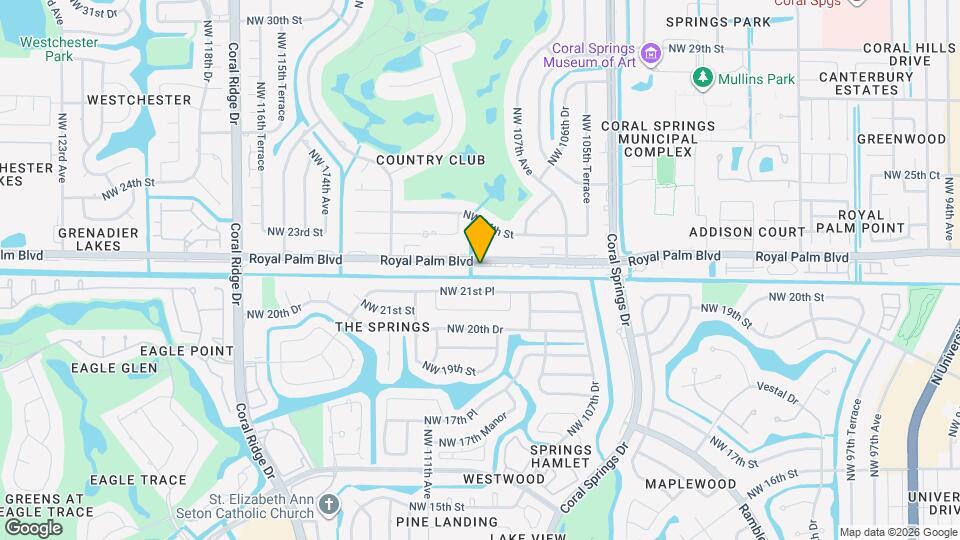 10918 Royal Palm Blvd Map and Location Details