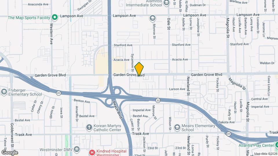 8218 Garden Grove Blvd Mapa y Detalles de la Ubicación