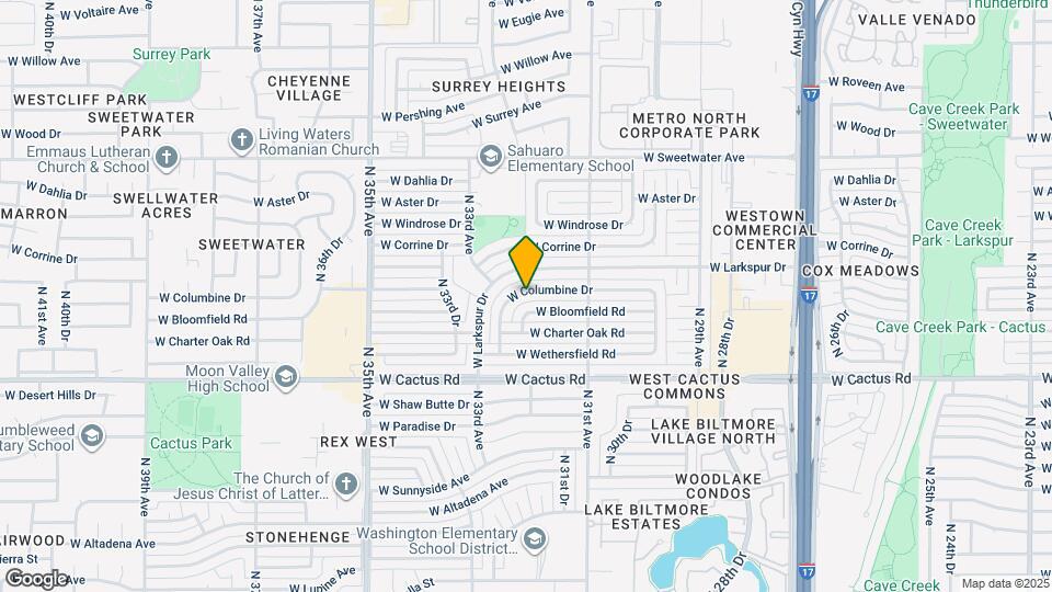 3207 W Columbine Dr Map and Location Details