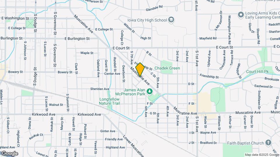 1725 Muscatine Ave Map and Location Details