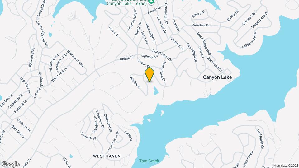 1216 Canyon Lake Dr Map and Location Details
