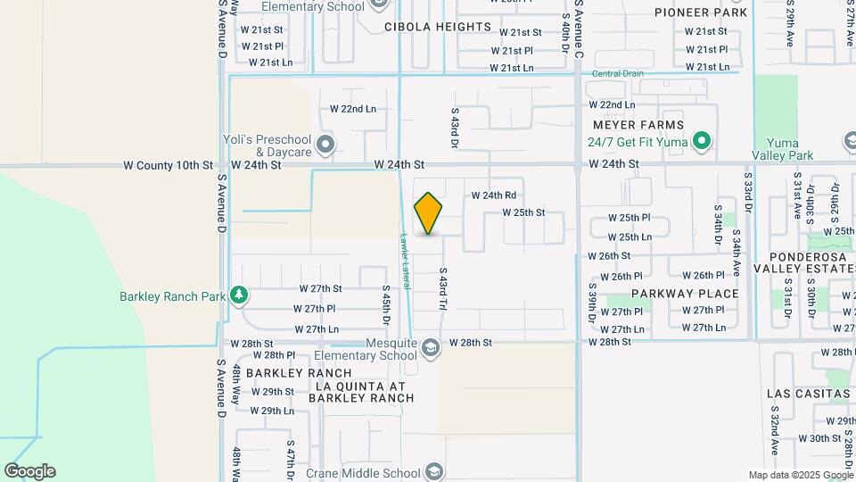 4429 W 25th Ln Map and Location Details