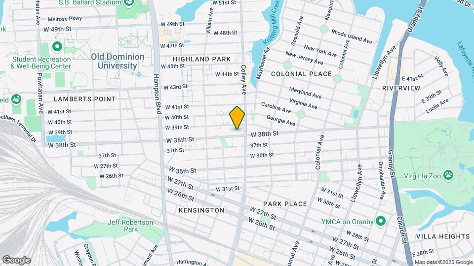 816 W 38th St Map and Location Details