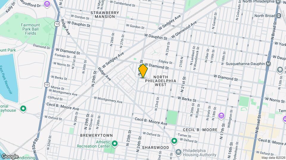 2422 W Norris St Map and Location Details