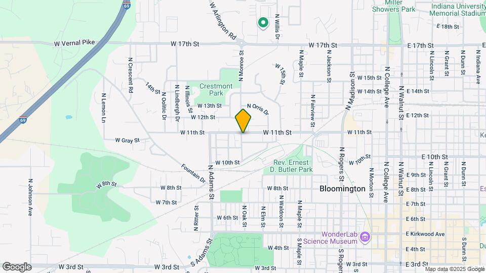 1017 W 11th St Map and Location Details