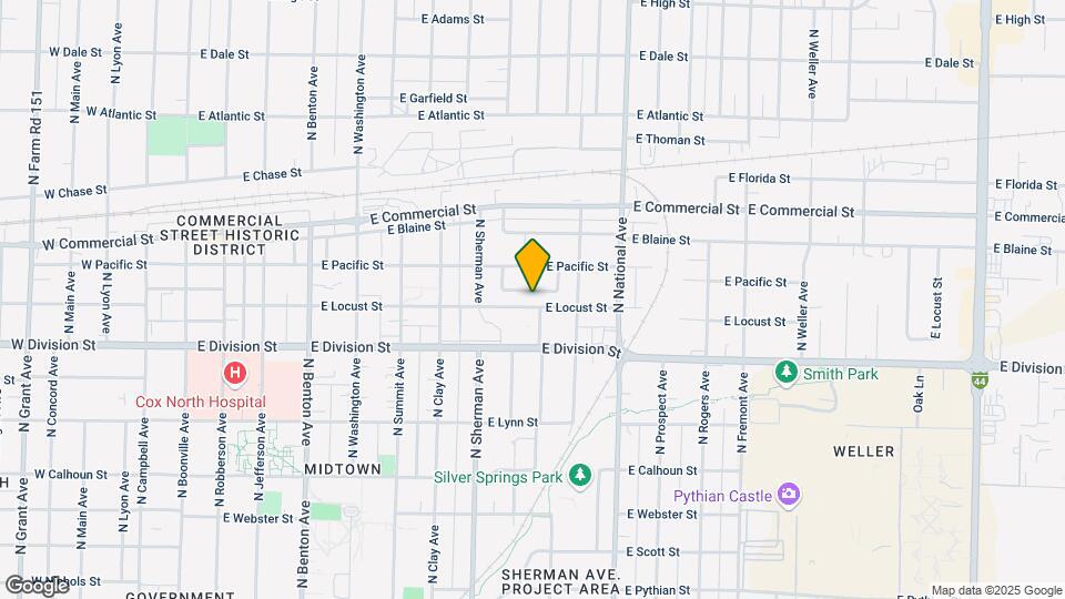 1021 E Locust St Map and Location Details