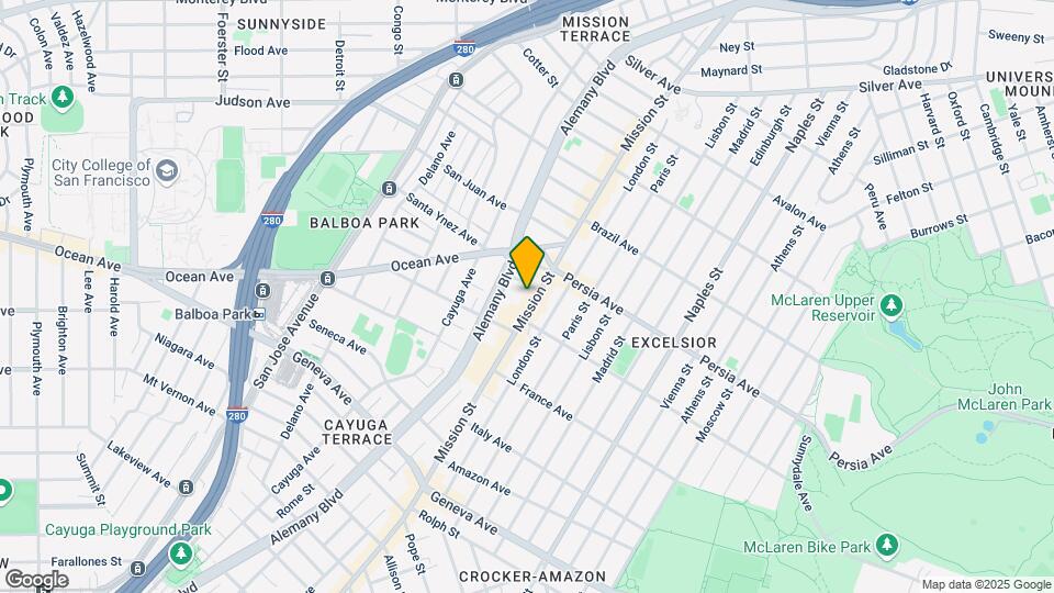 4742 Mission St, Unit 103 Mapa y Detalles de la Ubicación