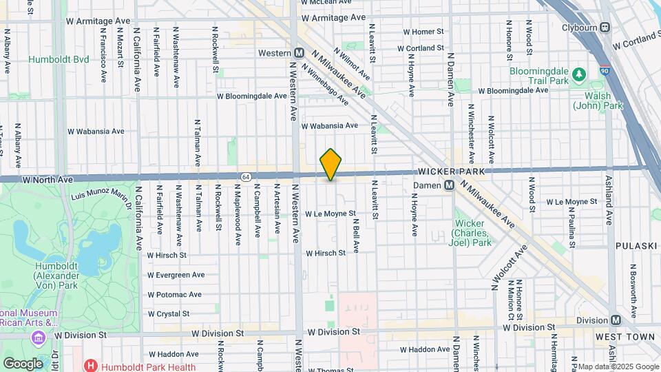 1542 N Oakley Blvd Map and Location Details