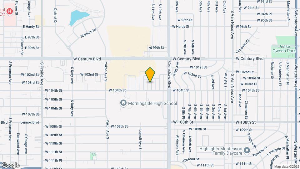 10231 Woodworth Ave Map and Location Details