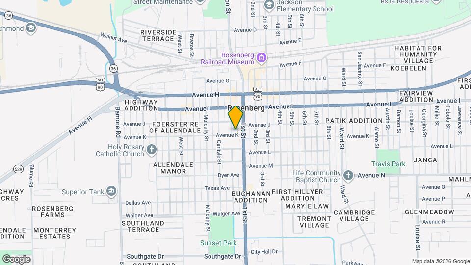 1221 Houston St Map and Location Details