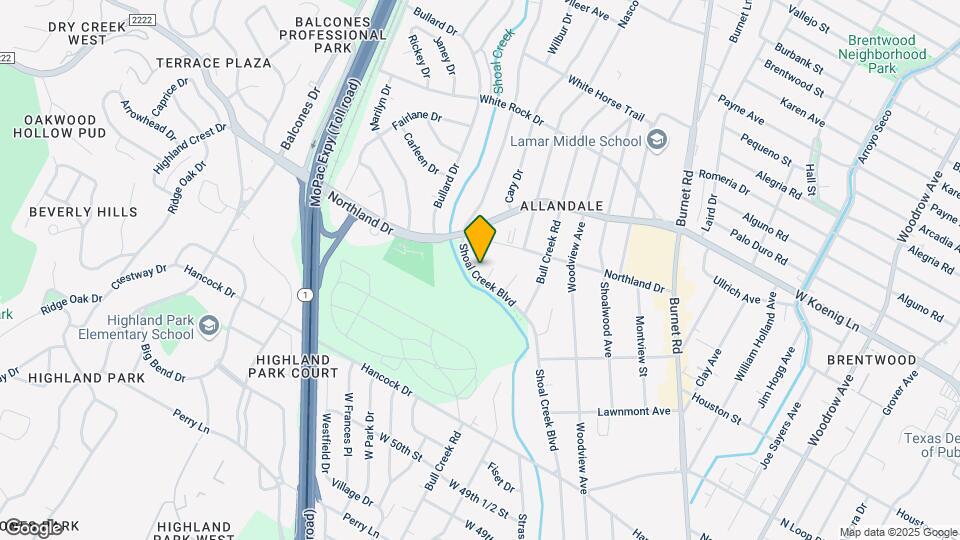 5615 Shoal Creek Blvd Map and Location Details
