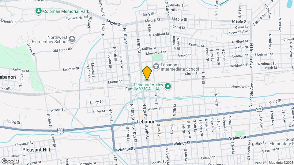 825 Scull St Map and Location Details