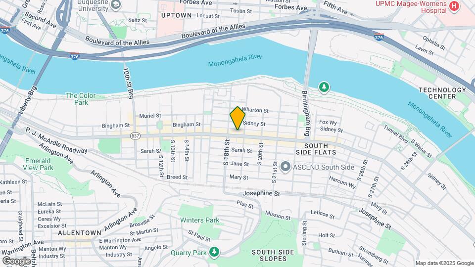 1819 E Carson St Map and Location Details