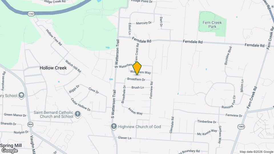 8003 Broadfern Dr Map and Location Details