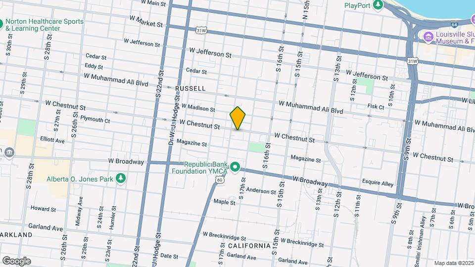 1720 W Chestnut St Map and Location Details