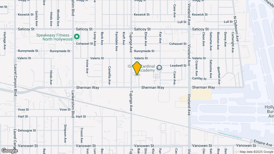 7239 Bakman Ave Map and Location Details