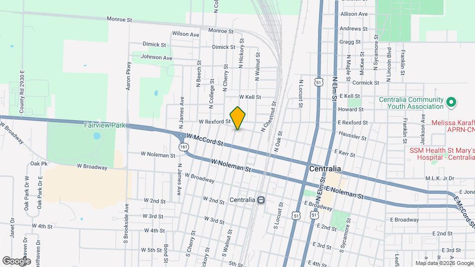 327 N Hickory St Map and Location Details