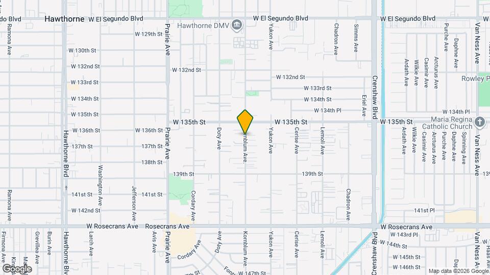 3611 W 135th St Map and Location Details