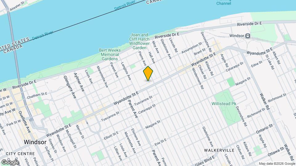 1154 Wyandotte St E Map and Location Details
