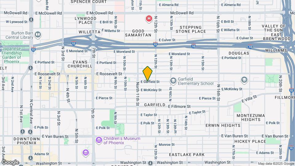 1131 E Garfield St Map and Location Details