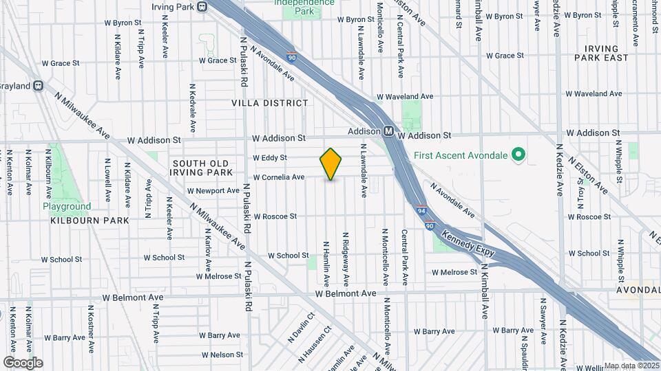 3445 N Hamlin Ave Map and Location Details