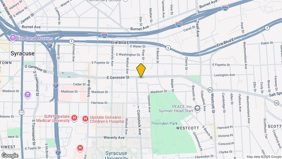 1316 E Genesee St Mapa y Detalles de la Ubicación