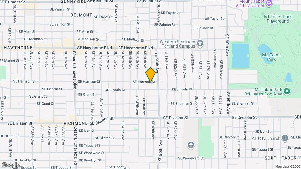 4832 SE Harrison St Map and Location Details