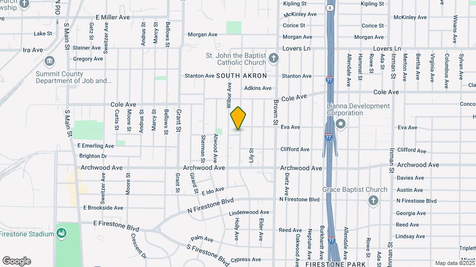 1214 Beardsley St, Unit B Map and Location Details
