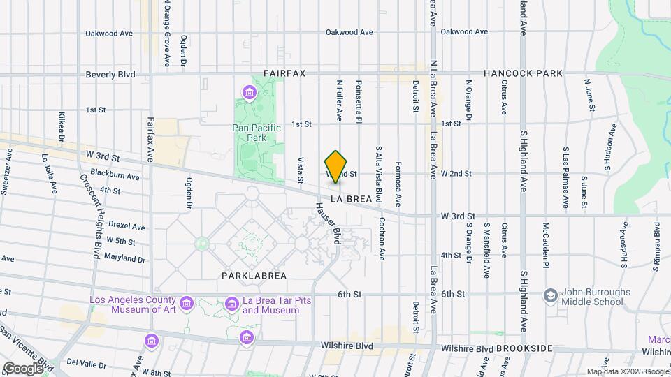 221-225 S Fuller Ave Mapa y Detalles de la Ubicación