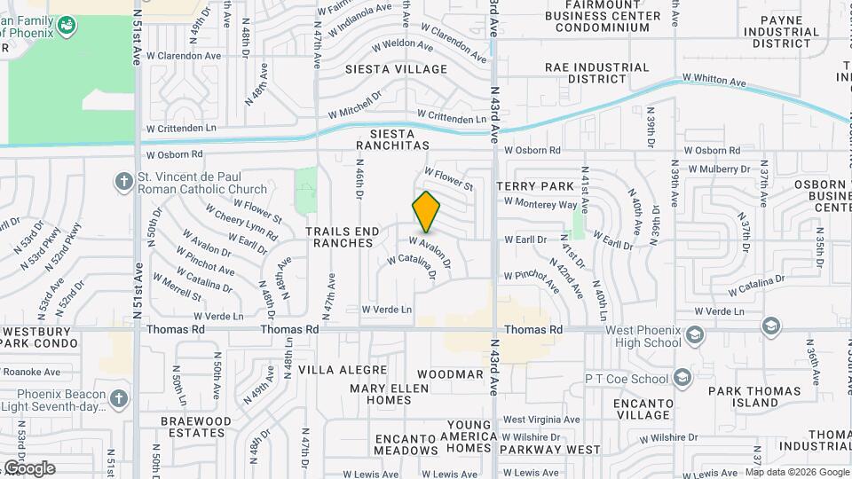 4454 W Avalon Dr Map and Location Details