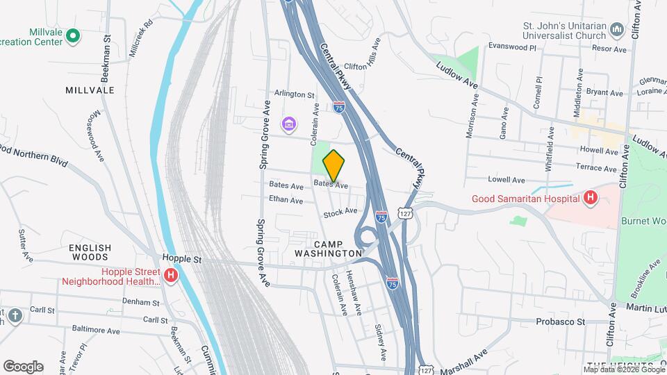 1241 Bates Ave Map and Location Details