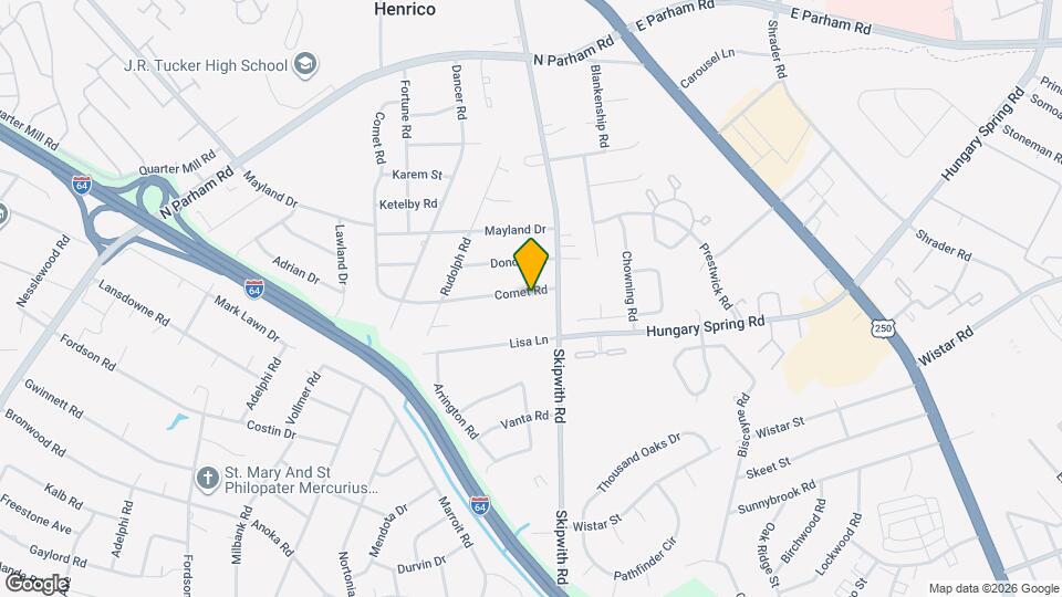 7507 Comet Rd Map and Location Details