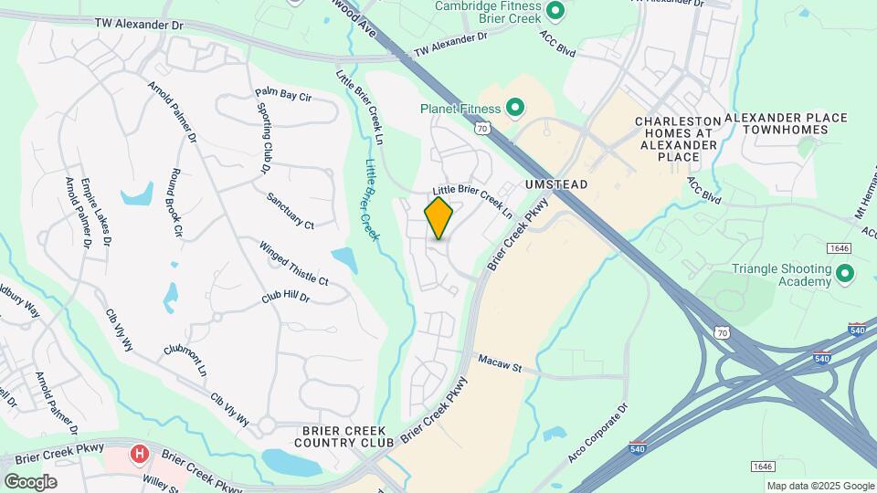 Bexley at Brier Creek Mapa y Detalles de la Ubicación