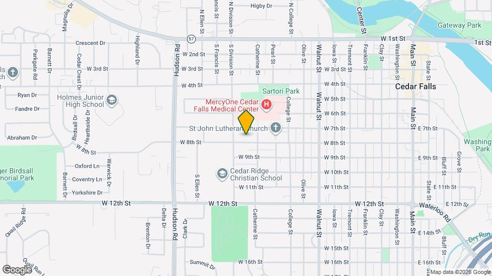 1115 W 8th St Map and Location Details