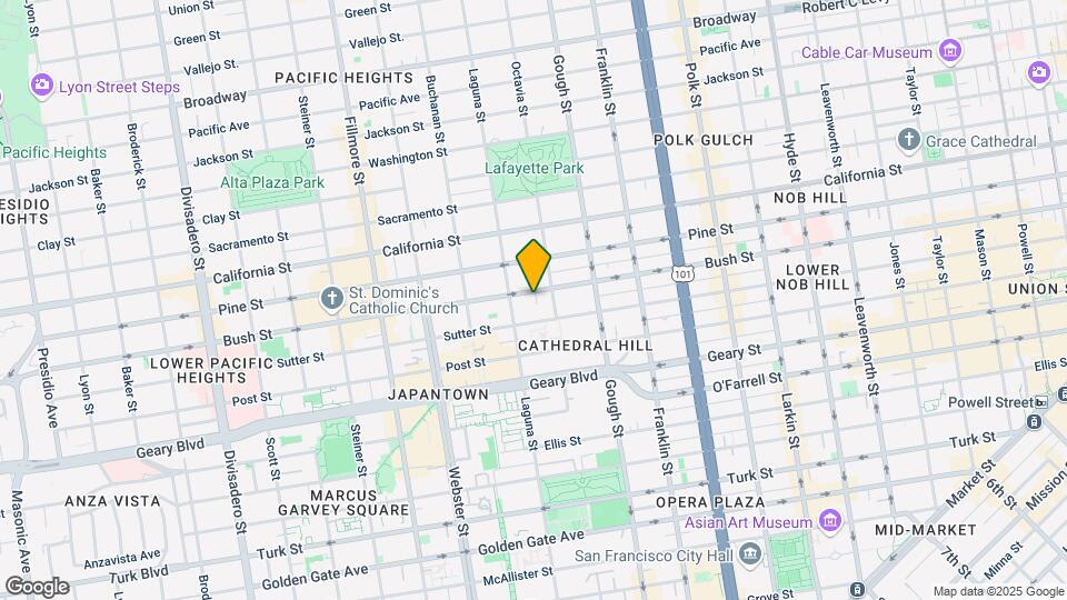 1843 Bush St Map and Location Details