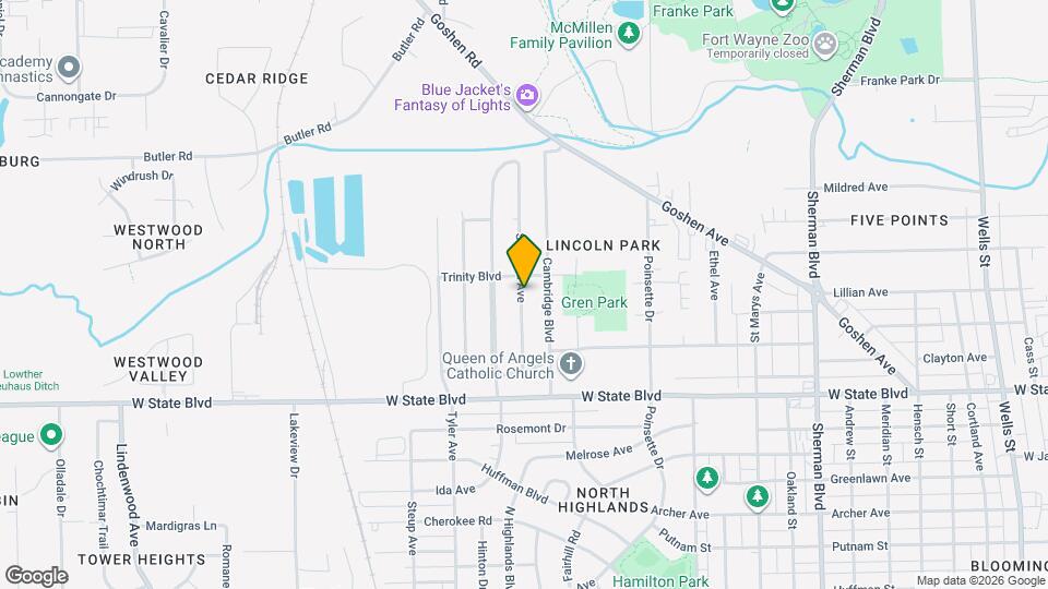 2612 Stanford Ave Map and Location Details