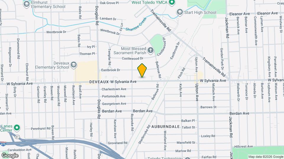 2226 W Sylvania Ave Map and Location Details