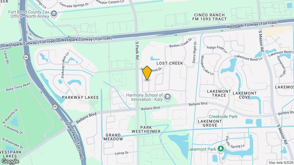 7406 Sabinal Creek Dr Map and Location Details