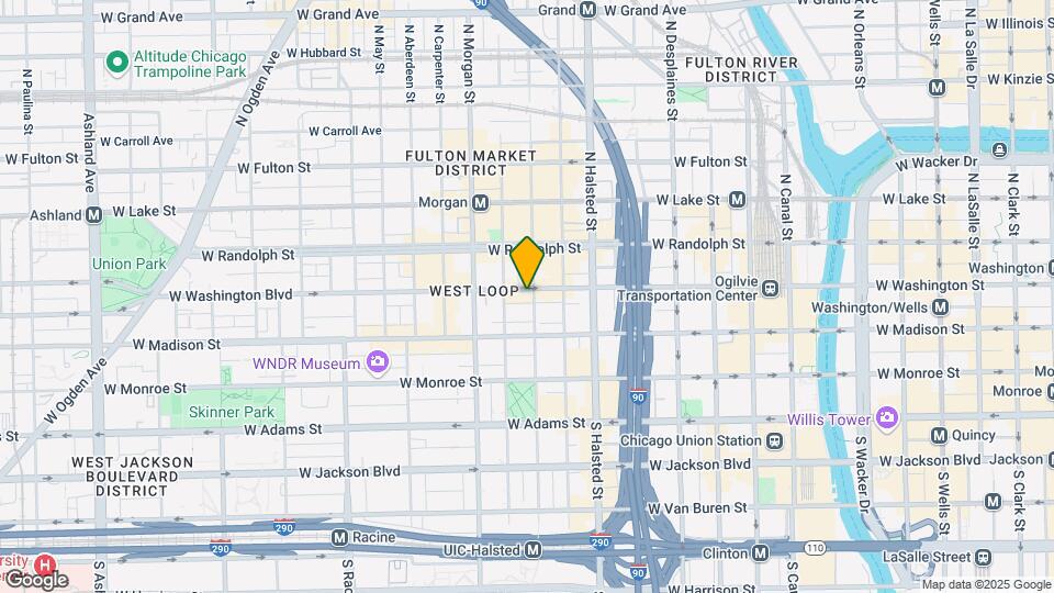 909 West Washington Condos Map and Location Details