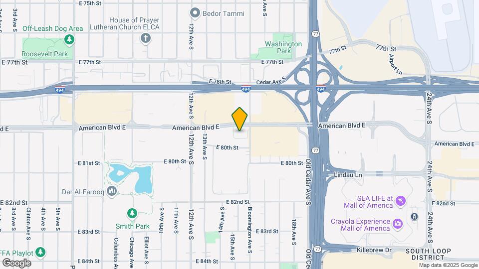 1501 American Blvd E Map and Location Details