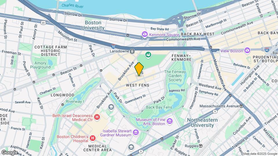 1313 Boylston St Mapa y Detalles de la Ubicación