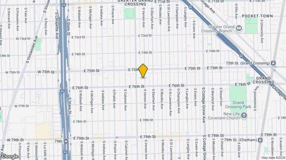 7532 S Vernon Ave Map and Location Details