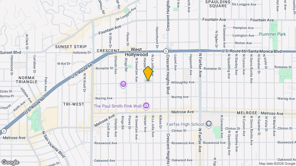 8216 Willoughby Ave Map and Location Details