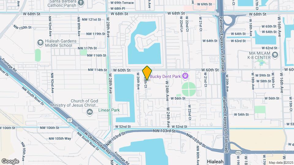 5825 W 25th Ct Map and Location Details